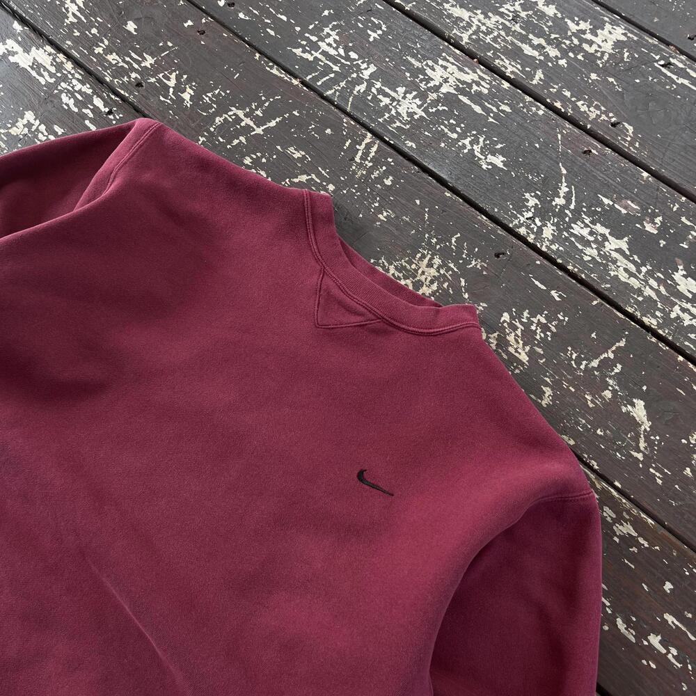 (M) Vintage 90s Y2K Team Nike Crewneck Sweatshirt Embroidered Swoosh Check